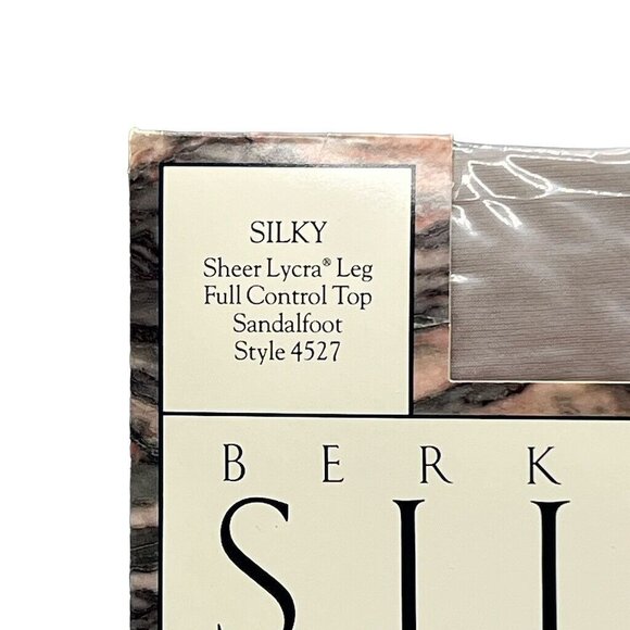 Berkshire Silky Sheer Lycra Leg Full Control Top Sandalfoot Size 4 Pale Grey - Picture 4 of 6
